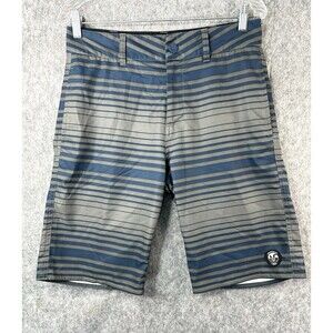 Vans Vanphibian Series Shorts Men’s 30 Gray Black Striped Chino Outdoor Casual